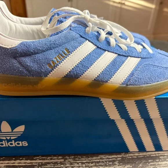 NWT Womens Adidas Gazelle Indoor Athletic Shoe - Blue Fusion, Size 8 - Picture 8 of 10